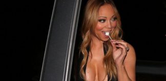 Mariah Carey tuvo un "accidente" con su escote.