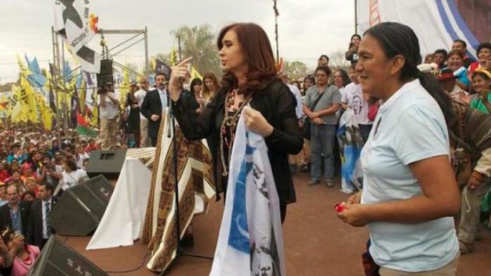 Milagro Sala junto a Cristina Kirchner