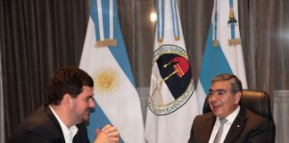 Visita del secretario de seguridad de la Nación