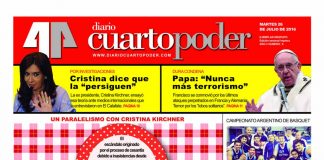 Tapa edición semanal impresa Diario Cuarto Poder