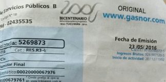 Una mujer recibió una boleta de gas por 11 mil pesos