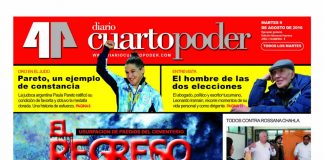 Tapa semanal Diario Cuarto Poder