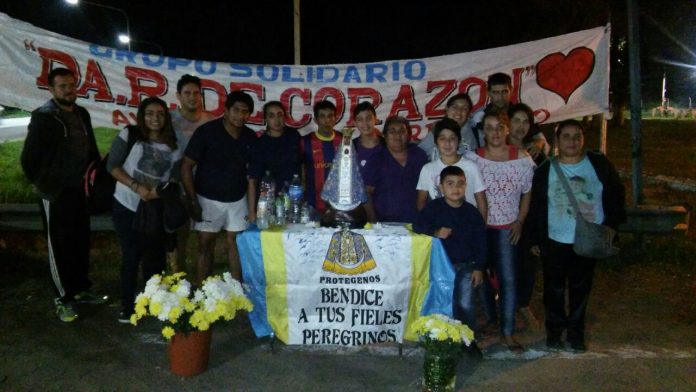 peregrinos para la Virgen