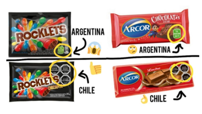 Arcor no cumple con las normativas en el etiquetado de sus golosinas.