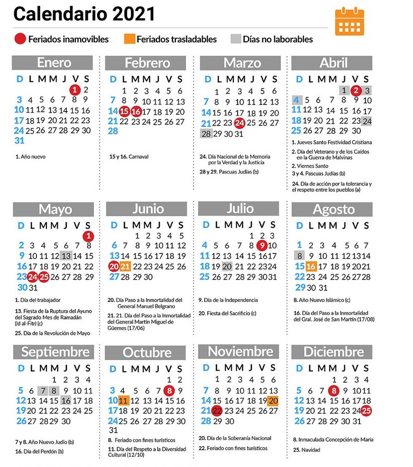 Feriados De Junio 2021 Feriados 2021 En Argentina Como Es El Calendario 