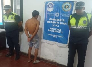 Quiso incendiar la casa de su suegra haciendo explotar una garrafa detenido