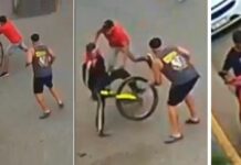Atrapan a un ladrón en bicicleta que le arrebató el celular a una mujer robo