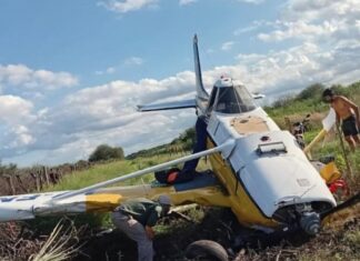 Piloto tucumano debió realizar un aterrizaje forzoso y estrelló su avioneta avion