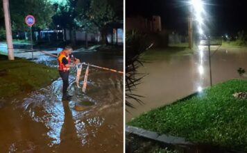 Yerba Buena quedó sumergida bajo el agua por unas horas de lluvia (video) yerba buena