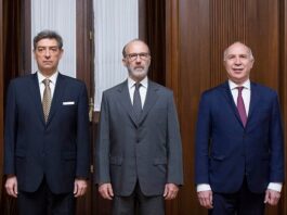 Los integrantes de la Corte Suprema Horacio Rosatti, Carlos Rosenkrantz y Ricardo Lorenzetti