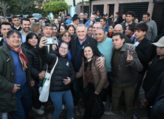 Jaldo inauguró obras de pavimento y alumbrado público en Cebil Redondo jaldo