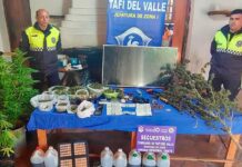 Drogas, dinero y armas en un allanamiento en una vivienda de Tafí del Valle drogas