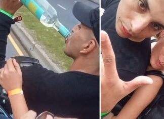 Apareció un video del policía bebiendo minutos antes del crimen en Villa Angelina crimen