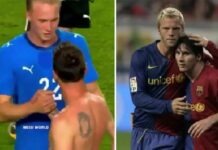 Messi recordó al hijo de un ex compañero del Barcelona en pleno partido messi