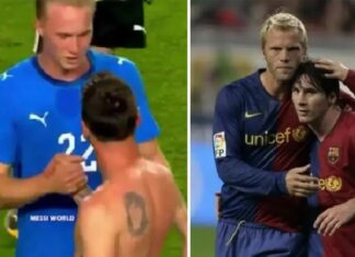 Messi recordó al hijo de un ex compañero del Barcelona en pleno partido messi