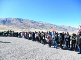 En El Infiernillo se realizó el tradicional cambio de bandera nacional infiernillo