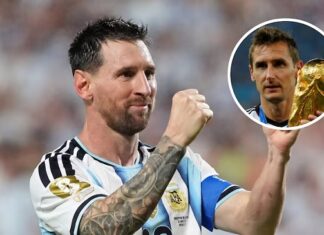 Con sus tres goles, Messi alcanzó a Klose como el máximo goleador de los Mundiales