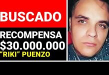 Recompensa de $30 millones por información sobre el prófugo “Riki” Puenzo