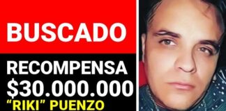 Recompensa de $30 millones por información sobre el prófugo “Riki” Puenzo
