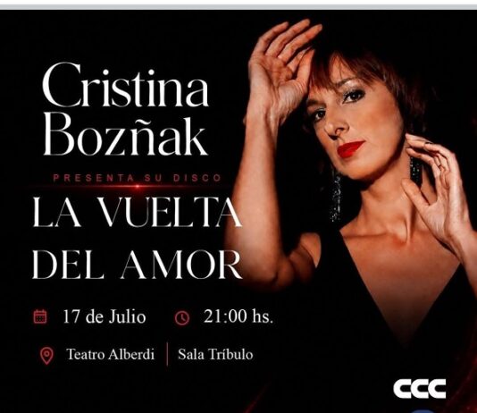 Cristina Bozñak lleva su disco “La vuelta del amor” al Teatro Alberdi en el Julio Cultural 2026