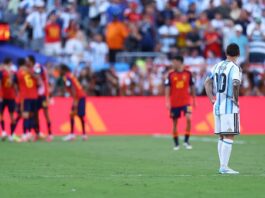 Argentina dio pelea hasta el final, pero fue superado por España que ganó 1 a 0