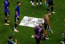 “Las Malvinas son argentinas”: la bandera en el festejo de la Selección ante Inglaterra