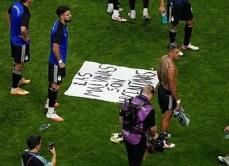 “Las Malvinas son argentinas”: la bandera en el festejo de la Selección ante Inglaterra