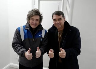 Javier Milei viaja a Brasil para respaldar la campaña de Flávio Bolsonaro