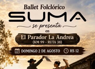 Este domingo se presenta el Ballet Folclórico de SUMA en El Parador La Andrea