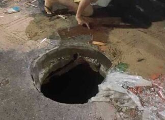 Un niño de 3 años cayó en una boca de tormenta sin tapa de la Ciudad boca tormenta