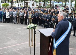 Jaldo encabezó el acto central por un nuevo aniversario del nacimiento de Alberdi