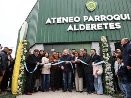 Jaldo inauguró la remodelación del Club Ateneo Parroquial Alderetes