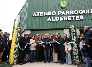Jaldo inauguró la remodelación del Club Ateneo Parroquial Alderetes