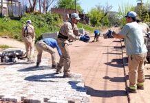 Avanzan las obras de pavimentación y adoquinado en Las Talitas