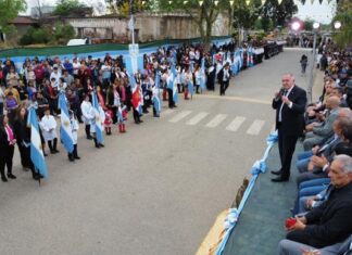 Jaldo encabezó los actos por el 180° aniversario de Taco Ralo