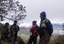 Búsqueda del senderista perdido en la montaña: “Está muy mal el tiempo” busqueda en el cerro