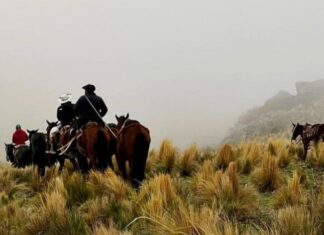 Se extiende la búsqueda del senderista hacia las quebradas del cerro Ñuñorco busqueda