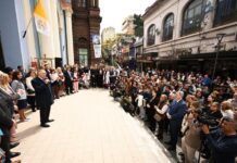 Jaldo encabezó la histórica reapertura de la Iglesia San Francisco tras 8 años cerrada jaldo