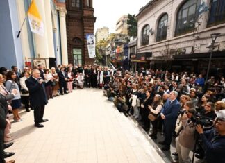 Jaldo encabezó la histórica reapertura de la Iglesia San Francisco tras 8 años cerrada jaldo